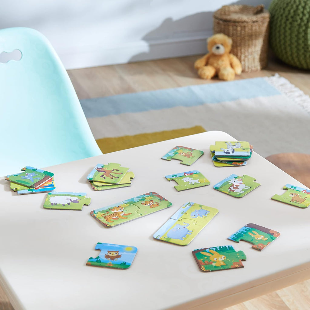 Lisciani CAROTINA BABY Logic Baby Moms and Toddlers Educational Game for Children 1 to 4 Years Old – 12 Puzzles of 2 Pieces to Join – Develops Observation, Logic and Coordination