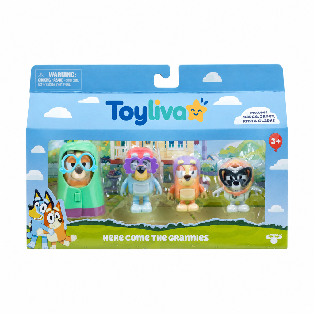 Toyliva Family Figure Set of 4, Articulated Characters Toy Figures, 6.3 cm, for kids +3 years