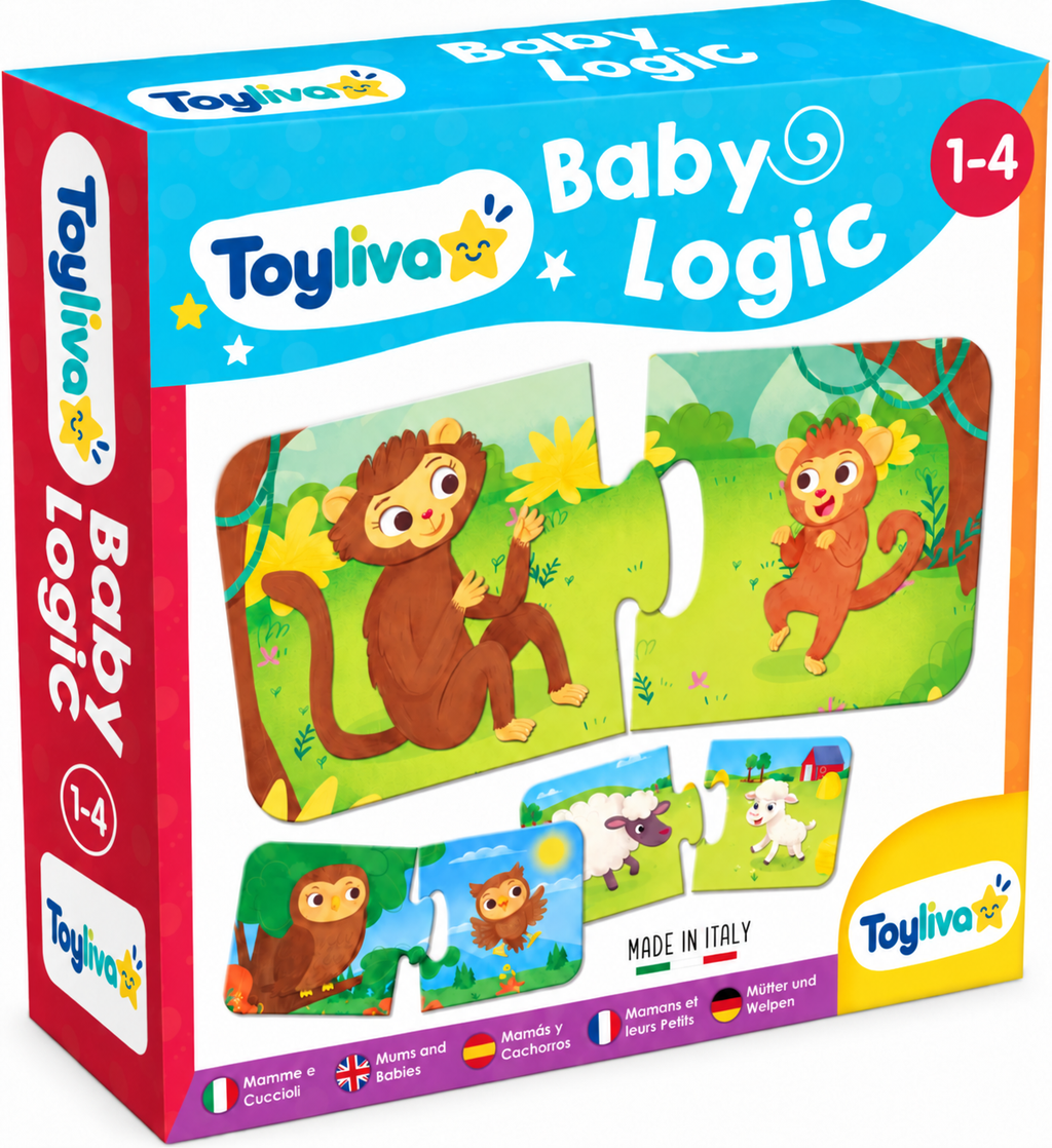 Toyliva Baby Animal Matching Puzzles – 12 Two-Piece Toddler Puzzles for kids +1 year